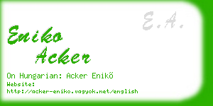 eniko acker business card
